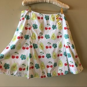 Anthropologie odille fruit a-line full skirt
